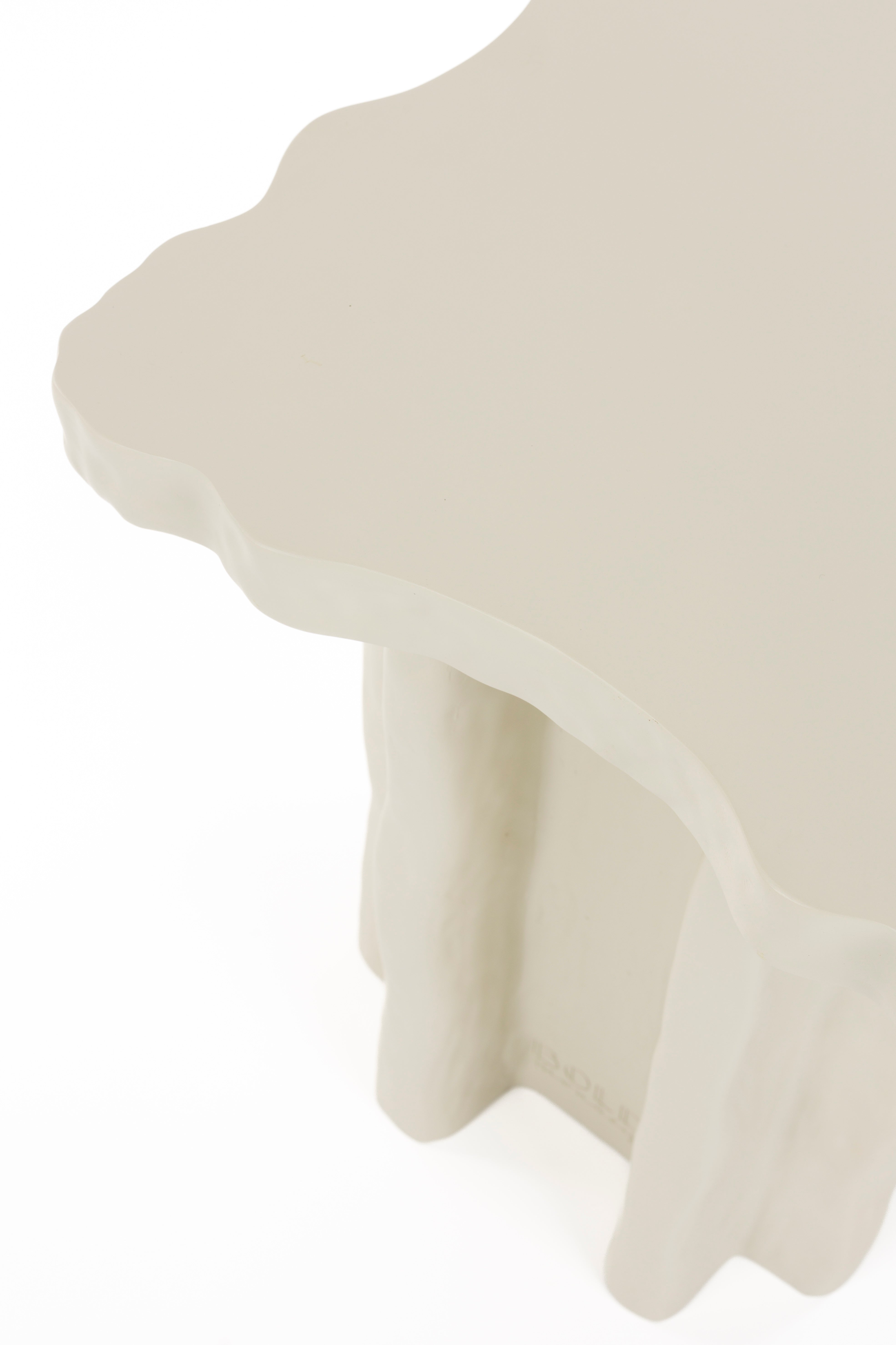 Bold Monkey Born To Be Alive Beige Square Side Table